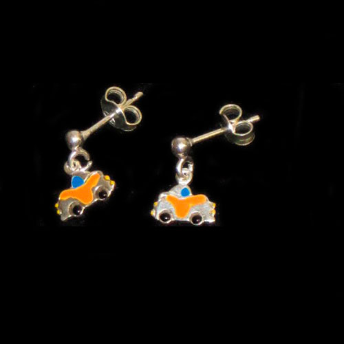 Pendientes infantiles plata y esmaltes Asturias